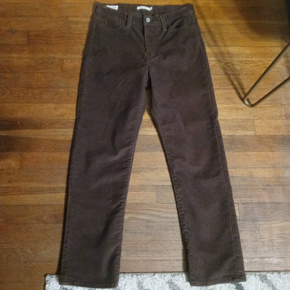 LEVI'S wedgie straight brown corduroy pants (sz28)